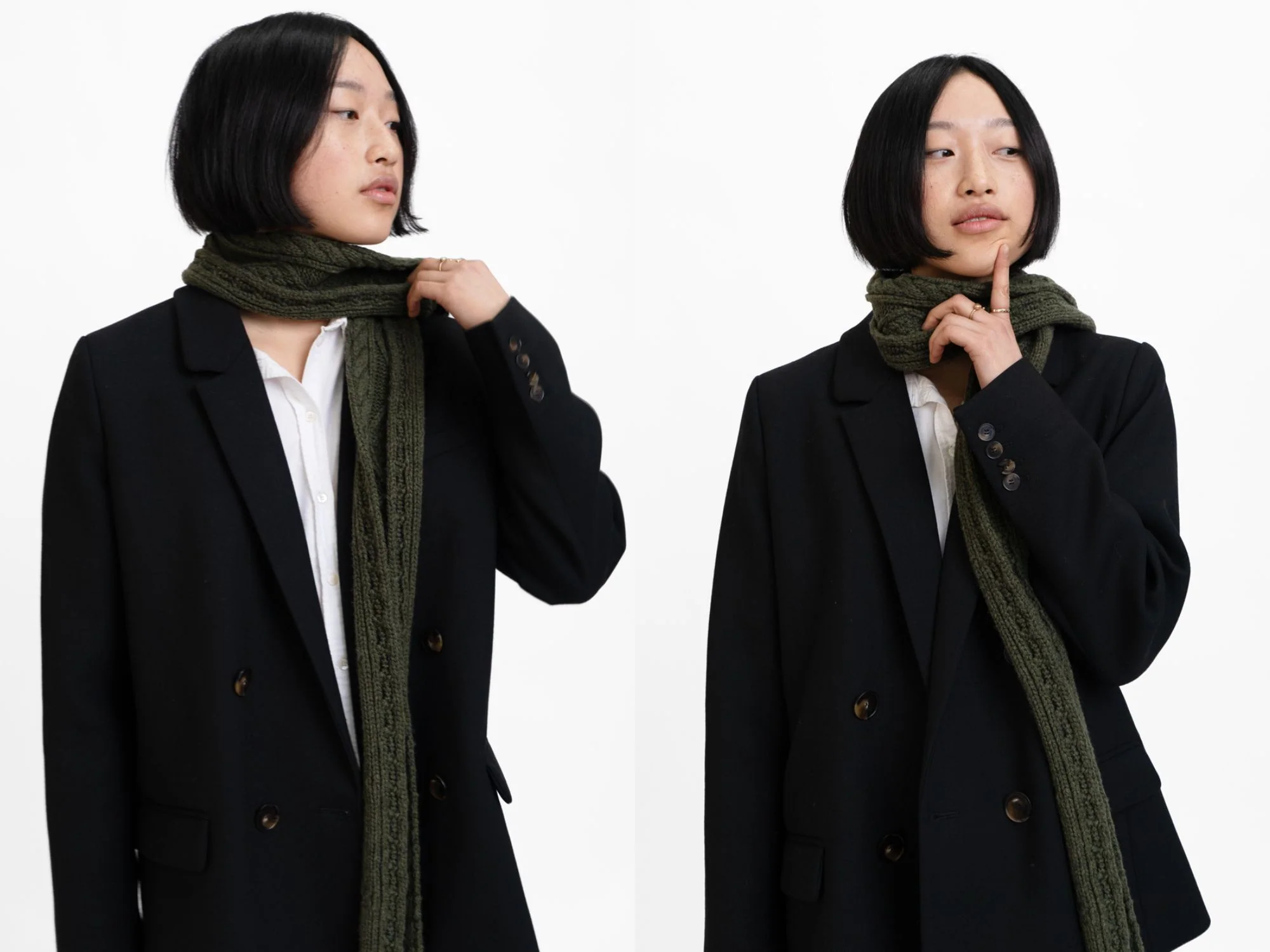 Cable Knit Skinny Scarf - Image 16