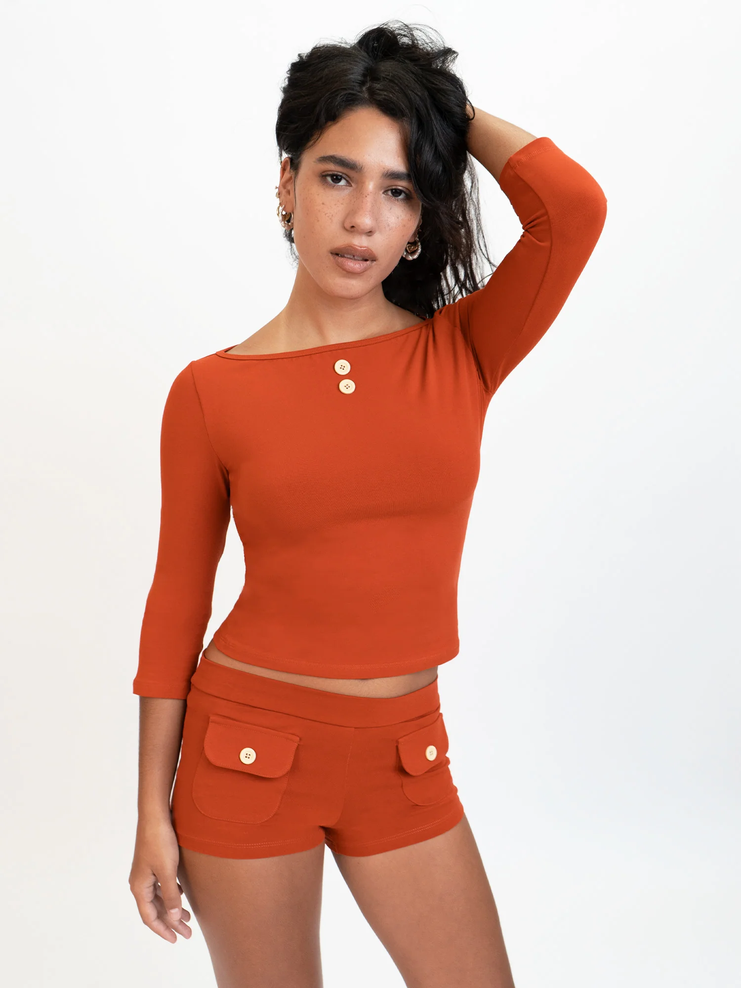 Button Mini Shorts - Image 10