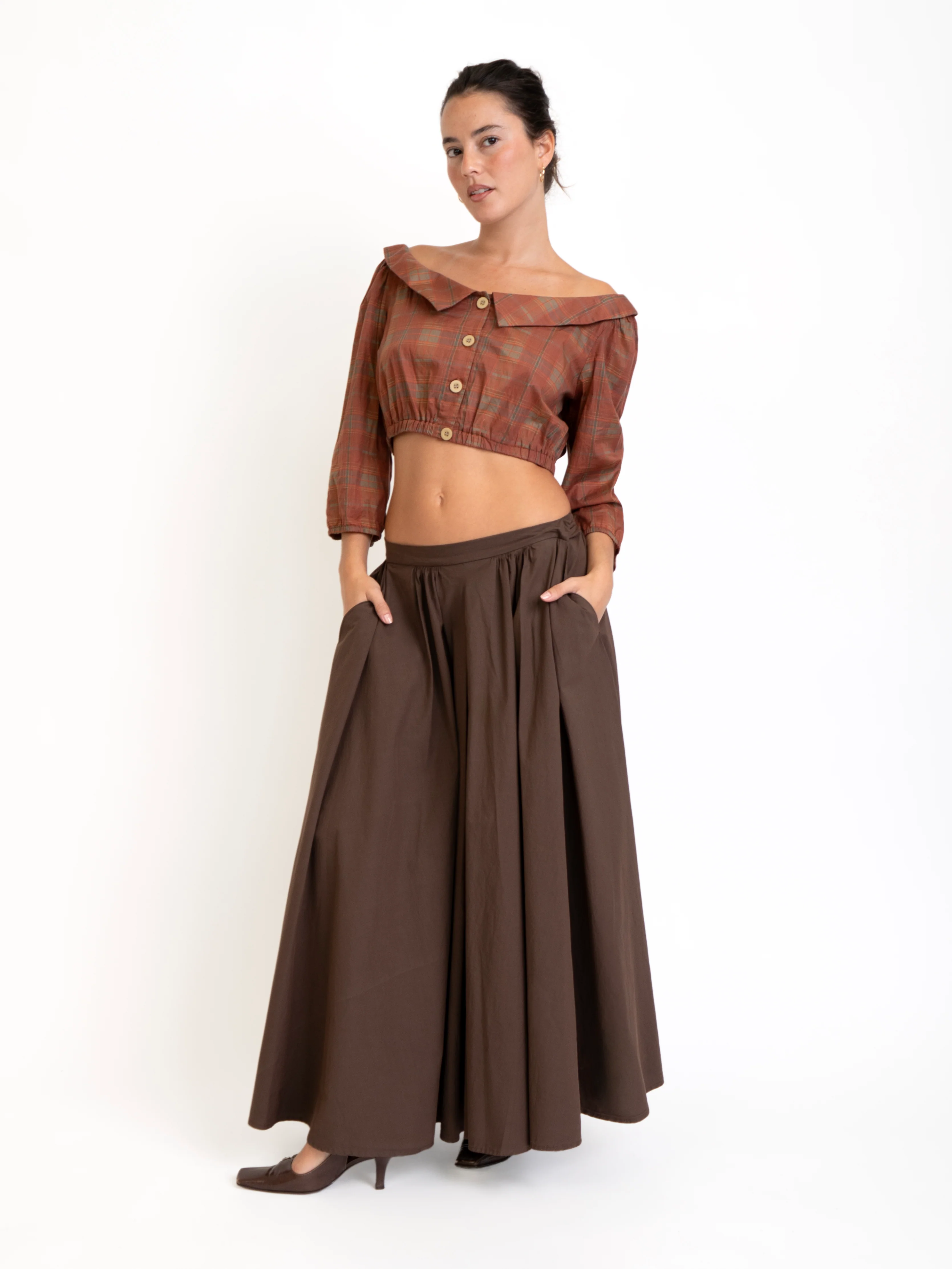 Pleated Poplin Skirt - Image 10