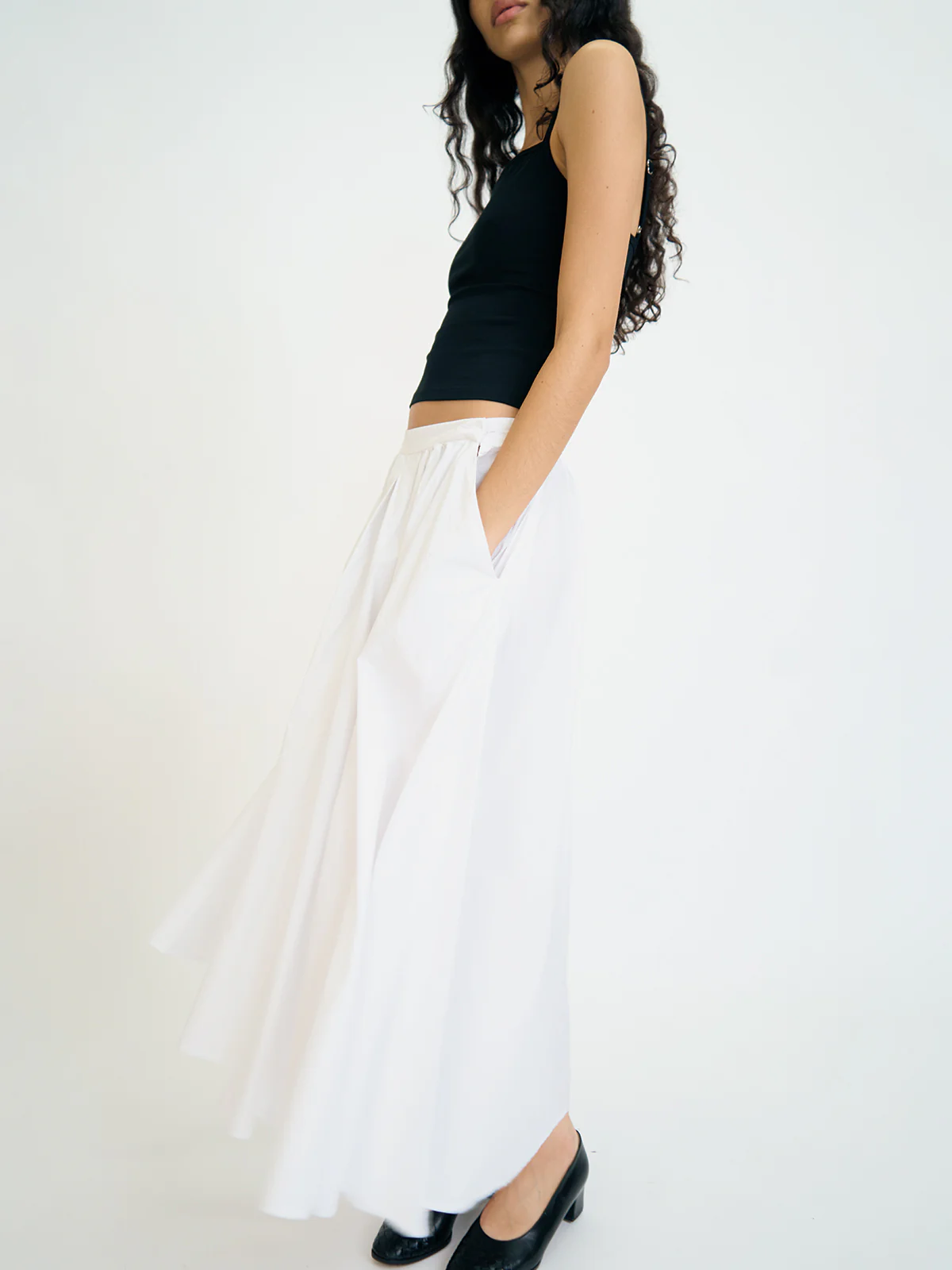 Pleated Poplin Skirt - Image 7